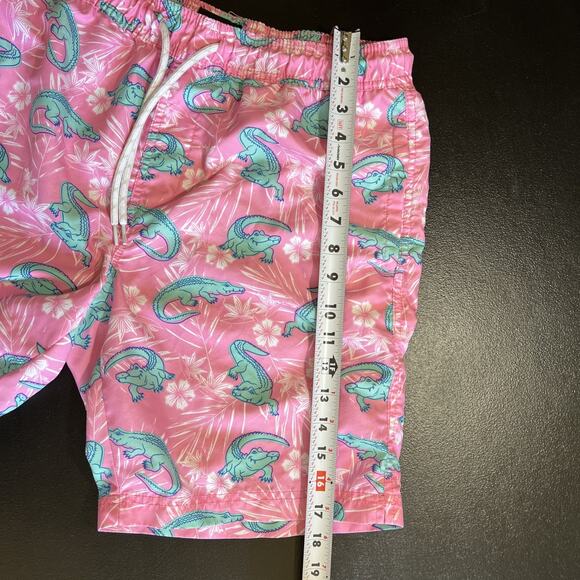 Valor Collective Swim Trunks Shorts Mens Medium Pink Alligator Drawstring Beach - Picture 7 of 8